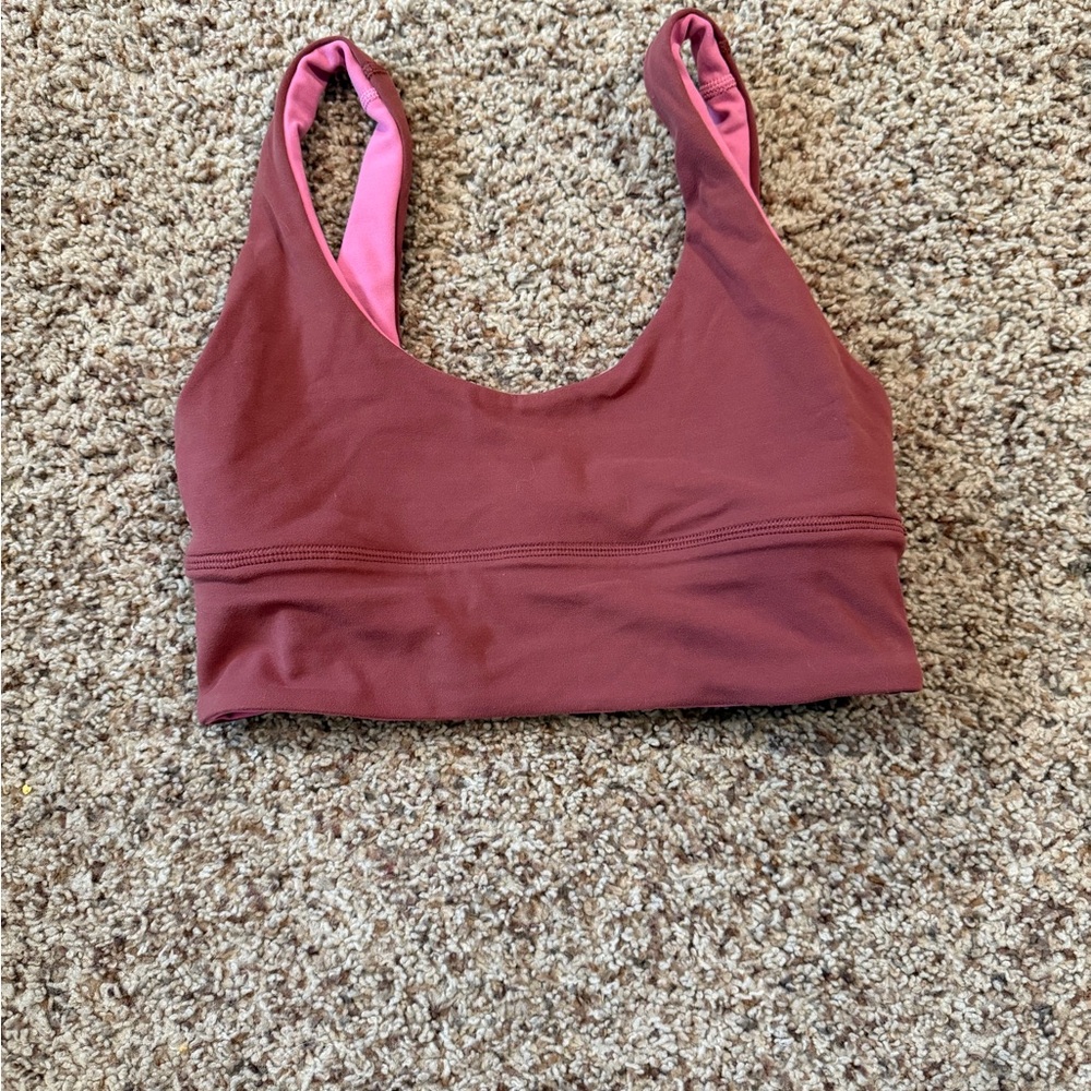 Reversible Pink and maroon Sports Bra